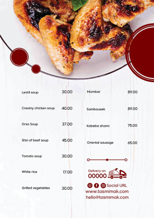 Arabic luxury grill Design Restaurant Menu Template