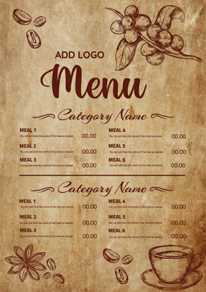 Coffee shop menu design templates | Online Menu Maker