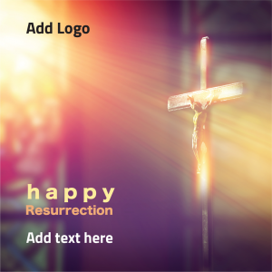 Post Social Media Design Online for Happy Resurrection