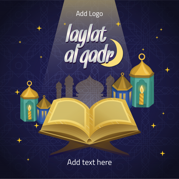 تصميم بوست | منشور قابل للتعديل عن ليلة القدر  | قوالب تصميم فيسبوك بوست 1