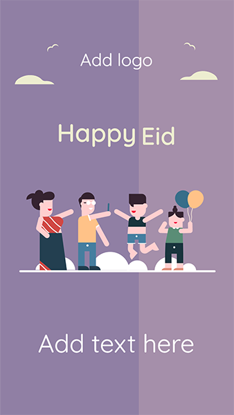 Story social media design online happy Eid 