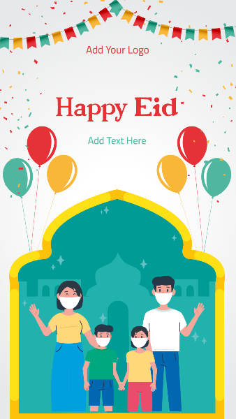 Story Instagram template editable happy Eid  