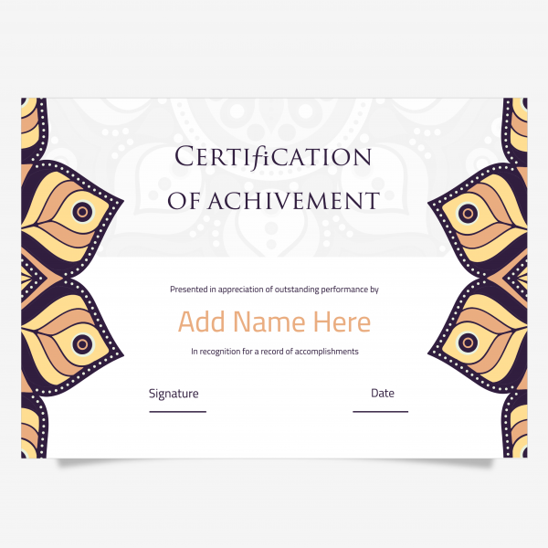 Certificate template design online 