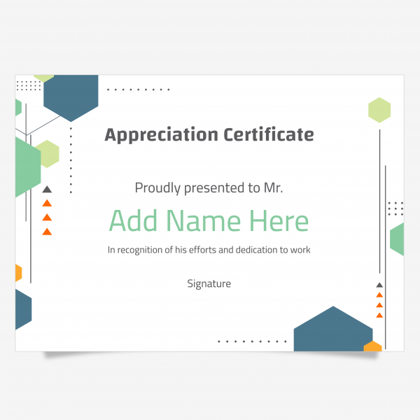 Online Certificate Maker | Certificate Mockup With Shapes