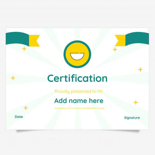 Certificate online template design 