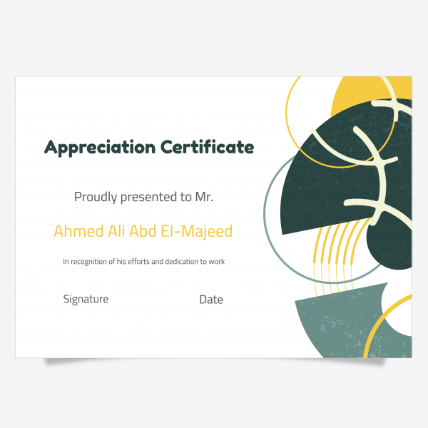 Appreciation Certificate Template with Certificate Maker 