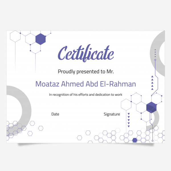 Certificate design online with geometric shapes