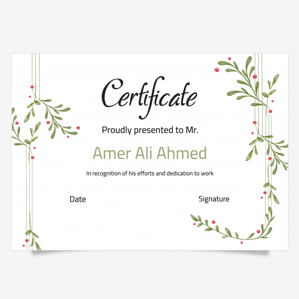 Certificate of Recognition Template PSD | Certificate Maker