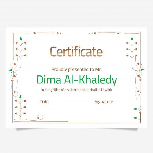 Classic certificate design template online 