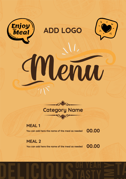 Menu design online ad maker bakery shop 