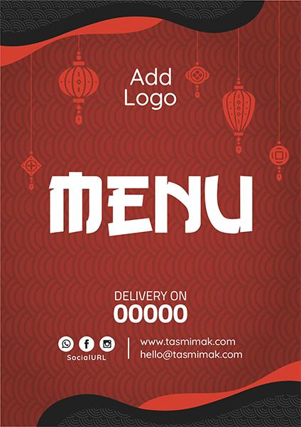 Menu design online  for restaurant  