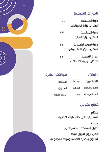 CV design template with different geometric shapes and multiple colors CV design template with different geometric shapes and multiple colors