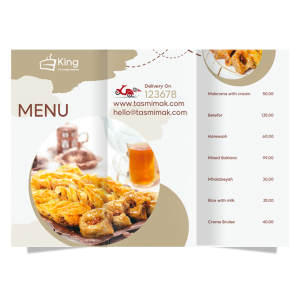 Menu design online template orientally dessert 