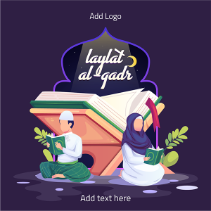 Post social media design for laylat alqadr 