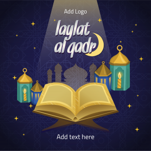 Laylat Al Qadr editable post design 
