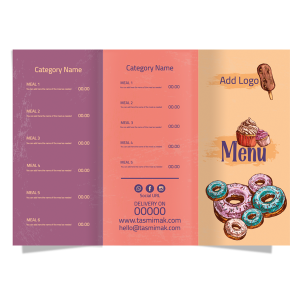 Donuts Menu Maker with Online Template | Menu Design Images