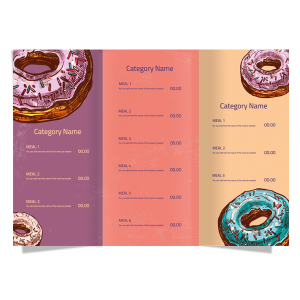 Donuts Menu Maker with Online Template | Menu Design Images