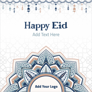 Happy Eid Post Vector Social Media Online Design 