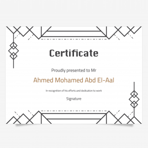 Certificate of achievement abstract vector design template