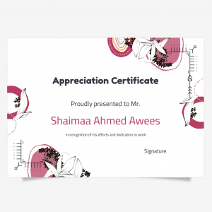 Appreciation certificate creative design 