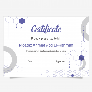 Certificate design online with geometric shapes