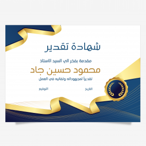 Unique certificate design template with golden lines