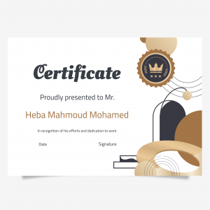 Certificate design template with different geometric shapes 
