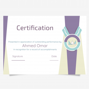 Certificate of achievement design online with medal shape 