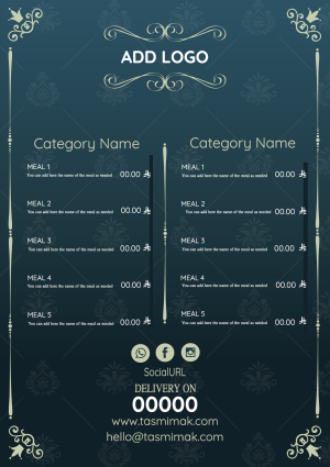 Fully Customizable Classic Menu Design Online Get It Now