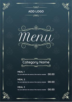 Classic menu design online