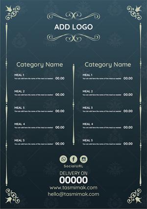 Classic menu design online