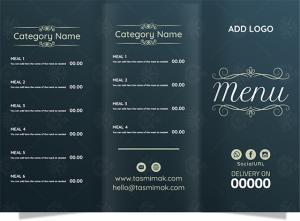 Classic menu design template online editable