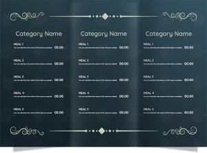Classic menu design template online editable