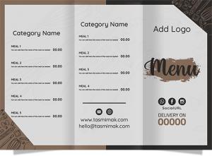 Menu design template online editable