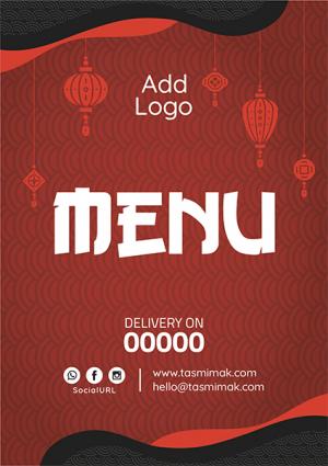 Menu design online  for restaurant  