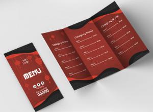 Unique menu design online editable for restaurant  