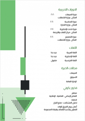 نماذج سيرة ذاتية باللغة العربية قابلة للتعديل