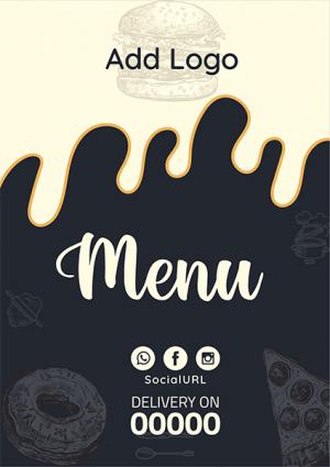 Menu design online editable for bakery shop |A4 menu design 