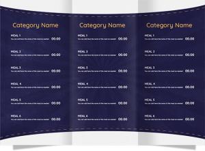 Beautiful Pamphlet Menu design template online editable