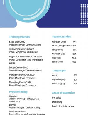 CV design template ad maker with circle blue CV design template ad maker with circle blue