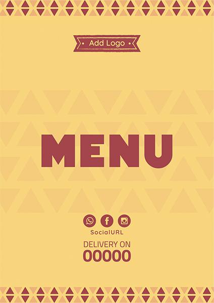 Design menu online ad maker with yellow color  