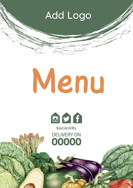 Design menu online ad maker for vegetables store | salad menu