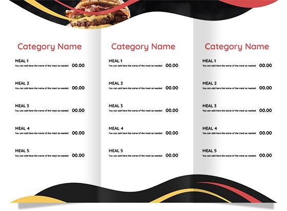 Design beautiful menu ad maker  for burger restaurant 