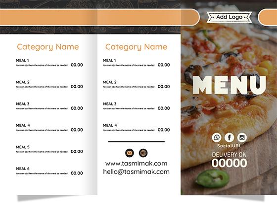 Design Unique Menu Ad Maker for pizza | Menu Design