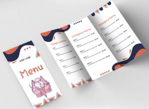 Design menu online modifiable for ice cream shop