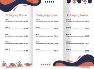 Design menu online modifiable for ice cream shop