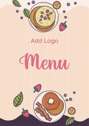 Beautiful menu design template online editable