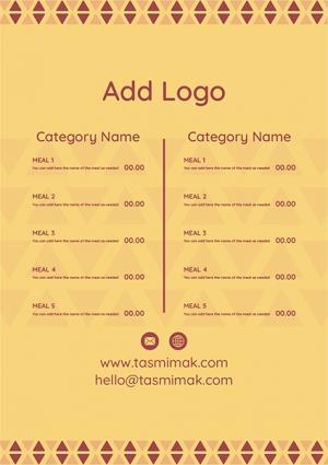 Design menu online ad maker with yellow color  
