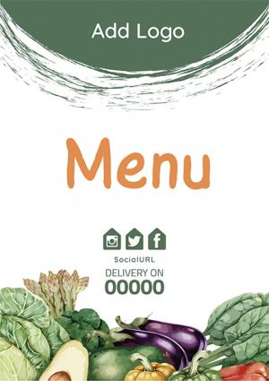 Design menu online ad maker for vegetables store