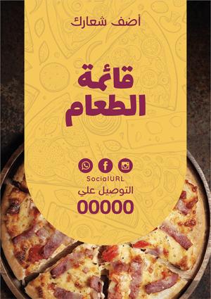 Design menu editable for pizza restaurant  